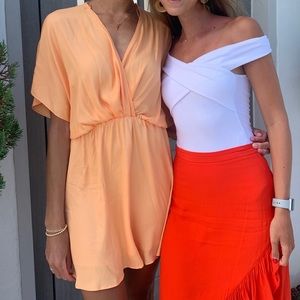 Orange Zara dress